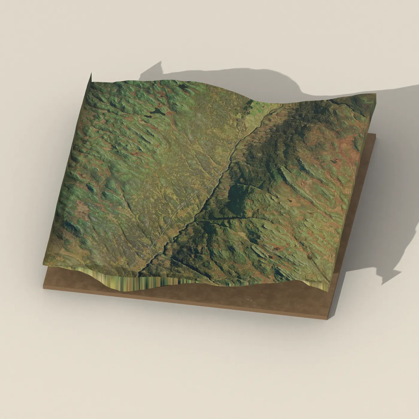 Merkjafoss 3D terrain render