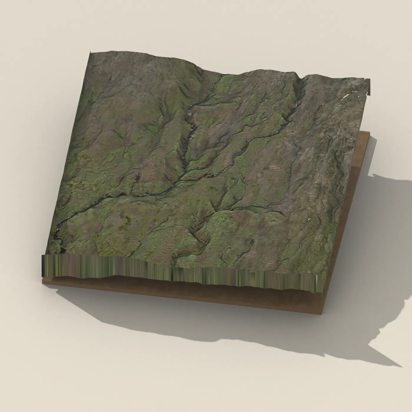 Miðfoss 3D terrain render