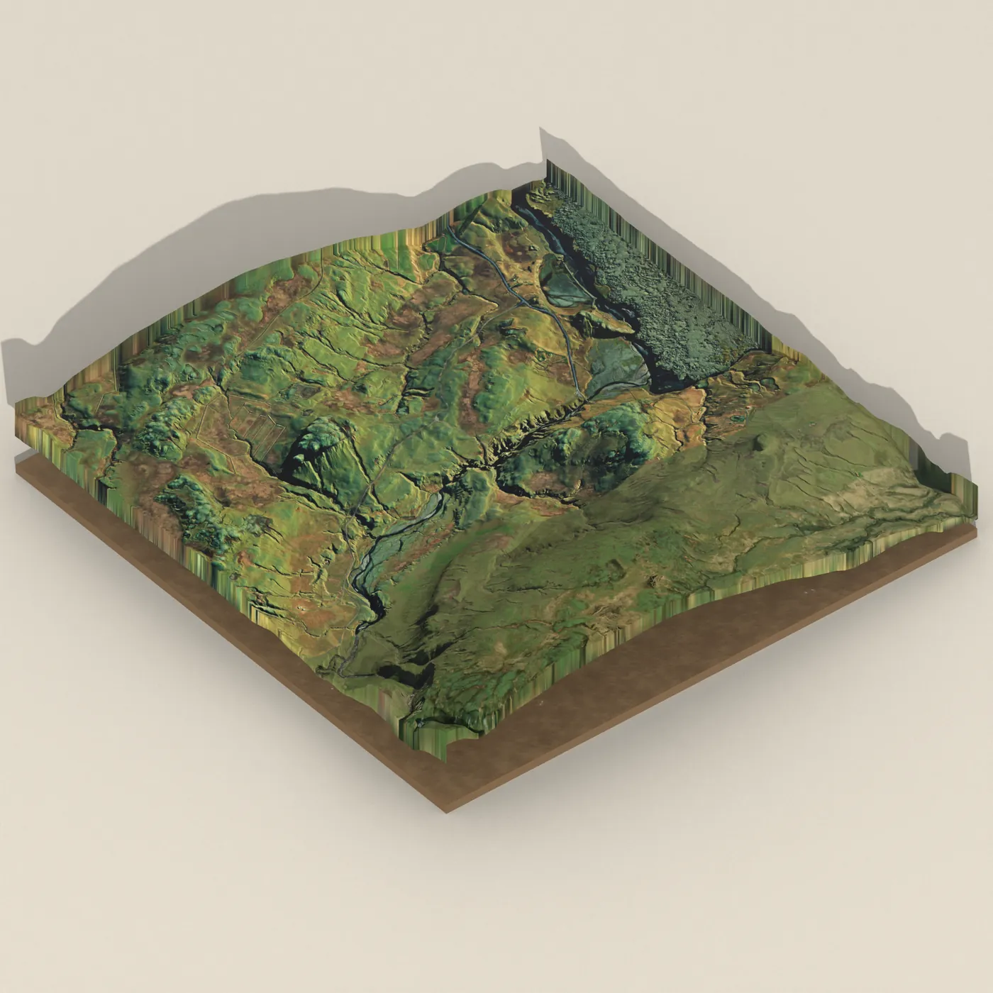 Mögárfoss 3D terrain render