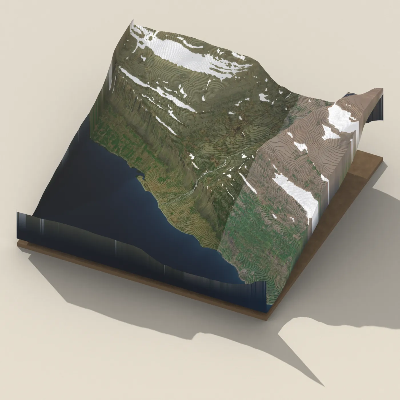 Möngufoss 3D terrain render