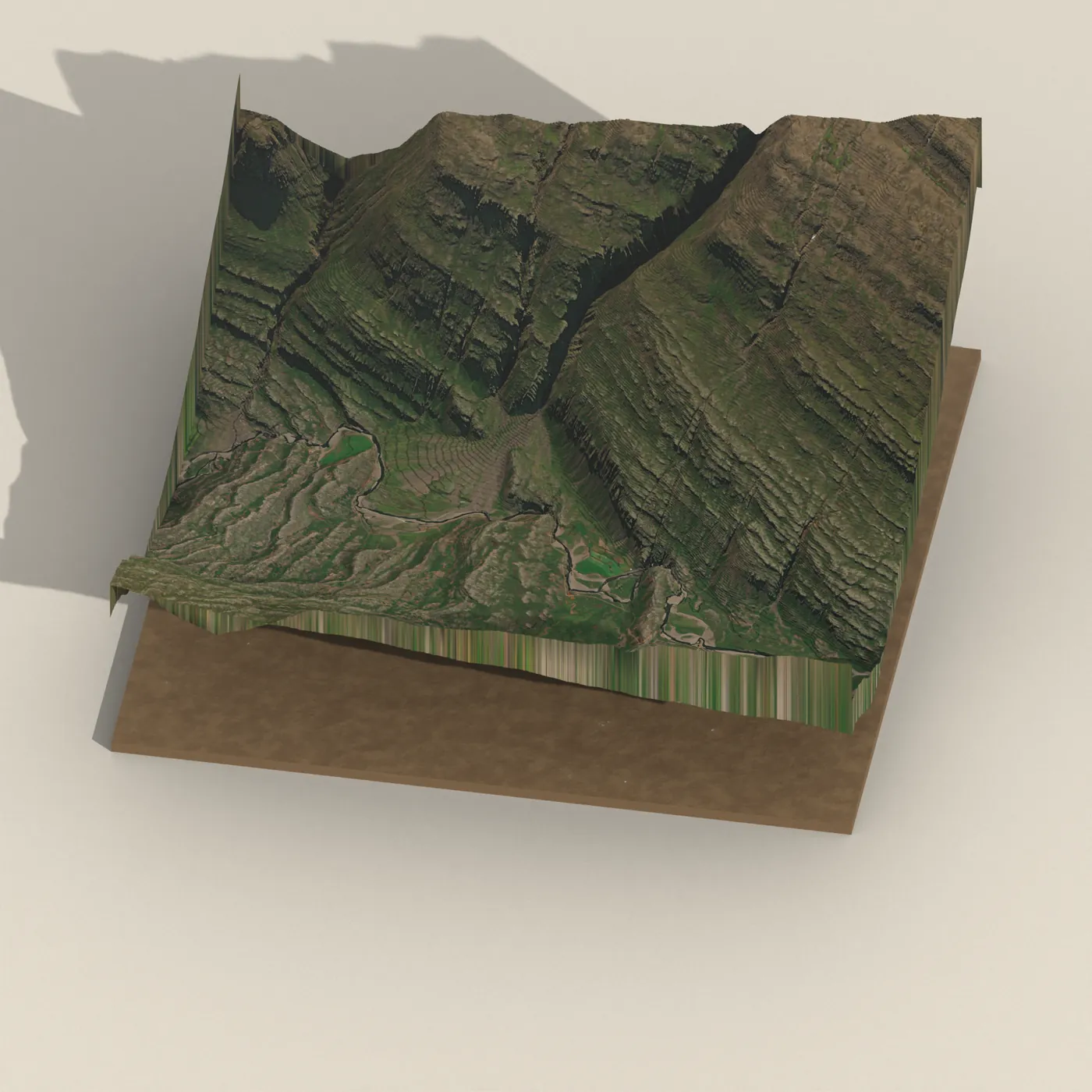 Múlafoss 3D terrain render
