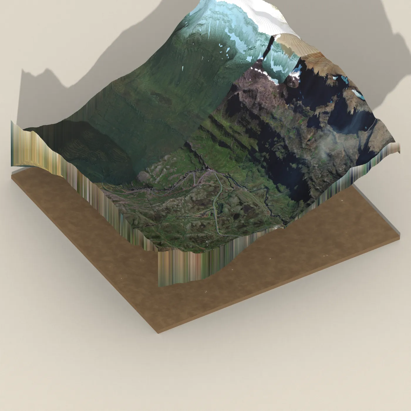 Múlafoss 3D terrain render