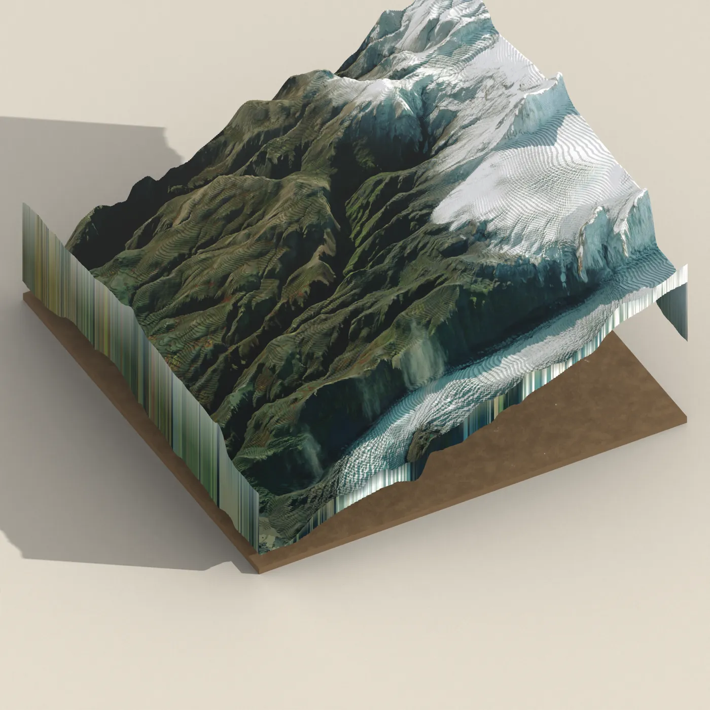 Múlafoss 3D terrain render