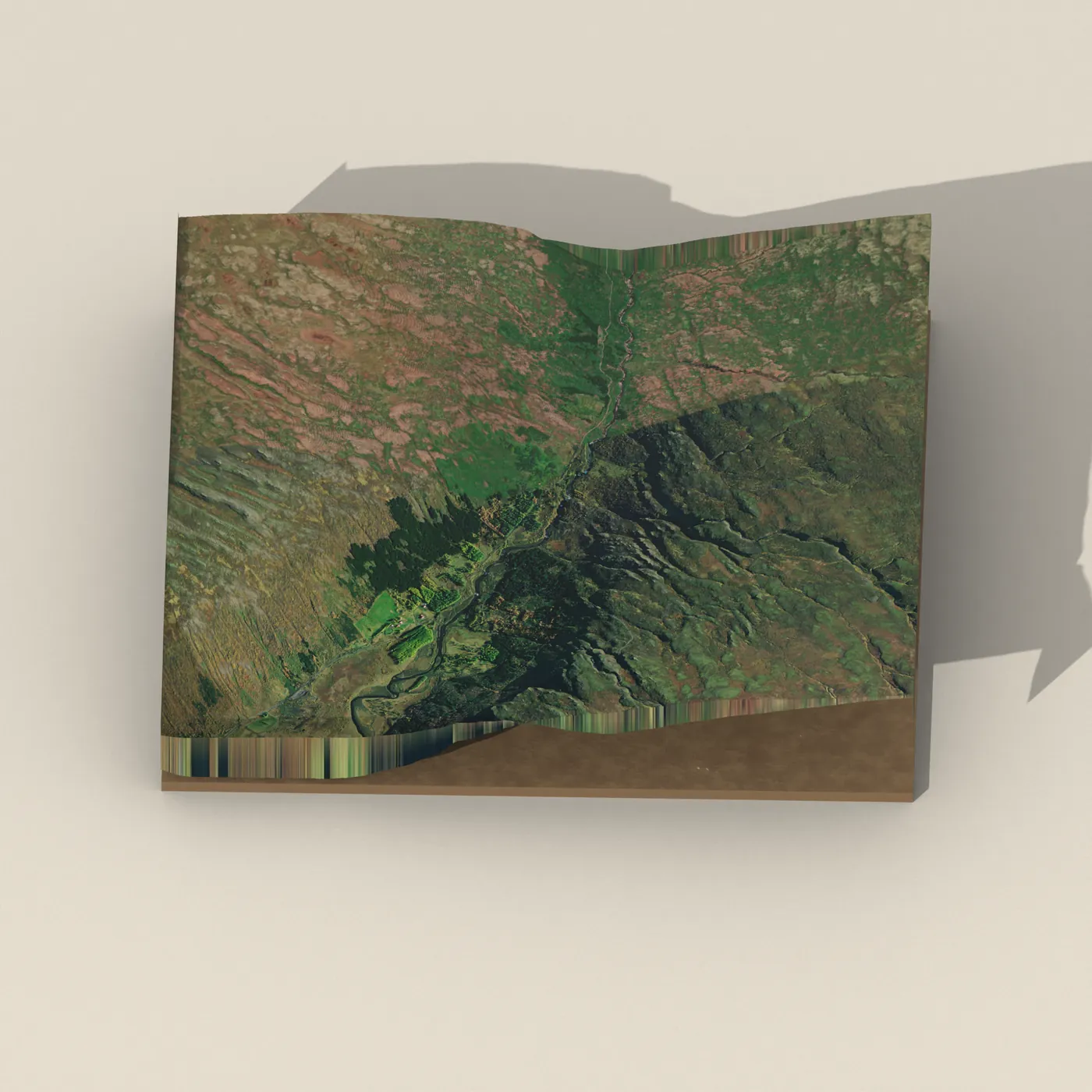 Mýrarfoss 3D terrain render