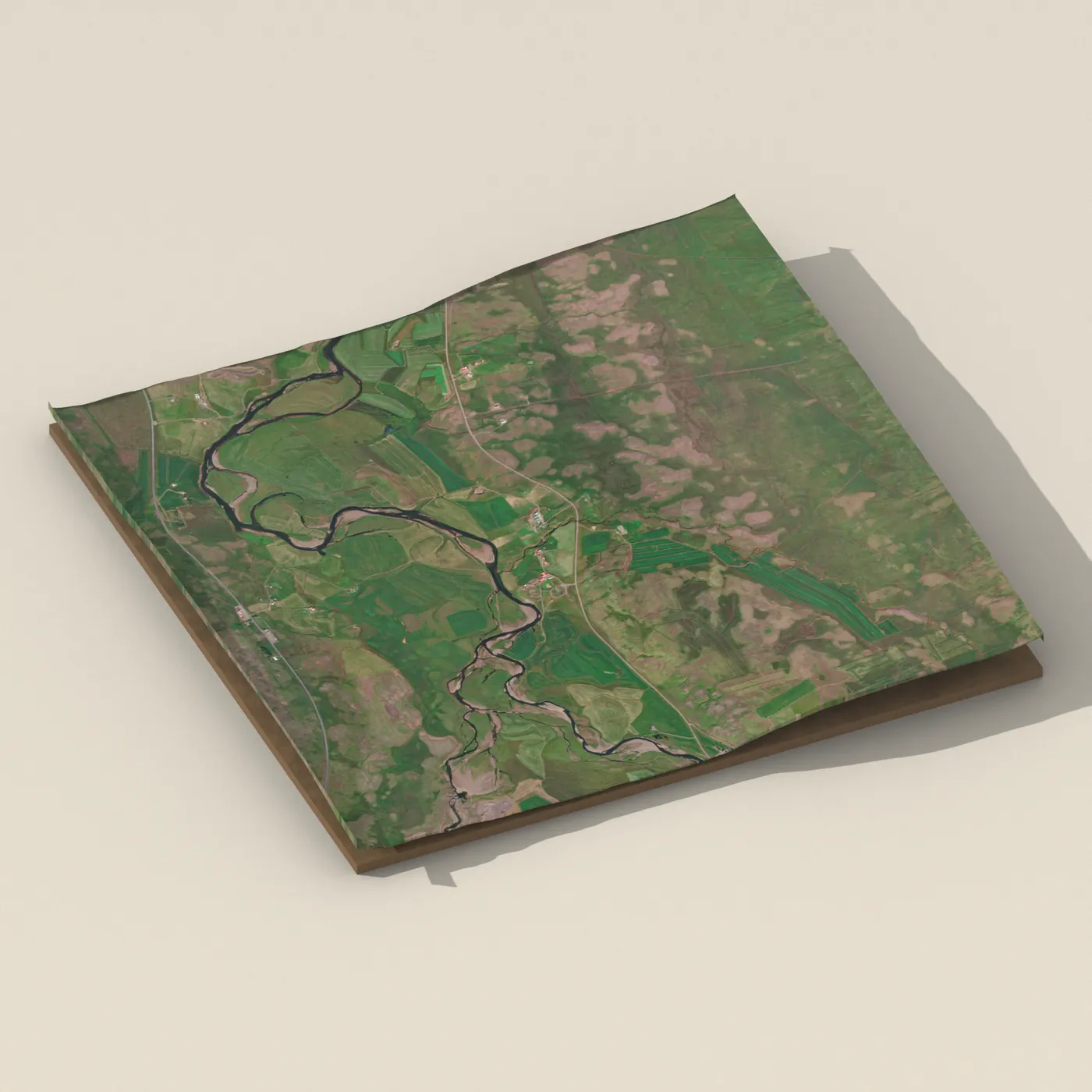 Neðri-Foss 3D terrain render