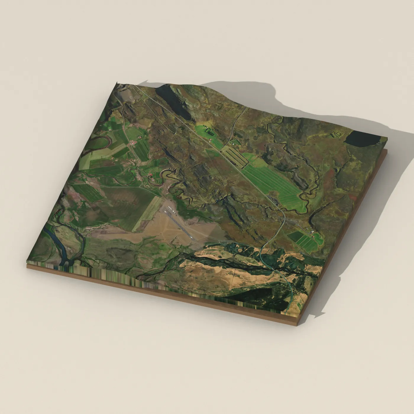 Neðstifoss 3D terrain render