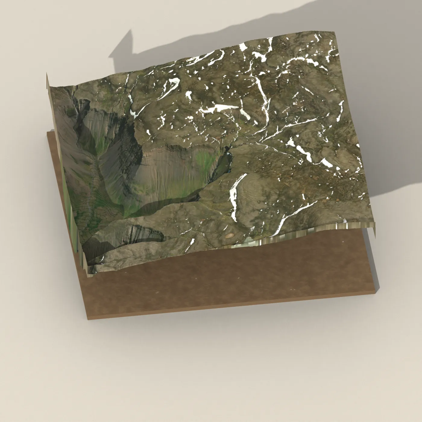 Ólafsdalsfossar 3D terrain render