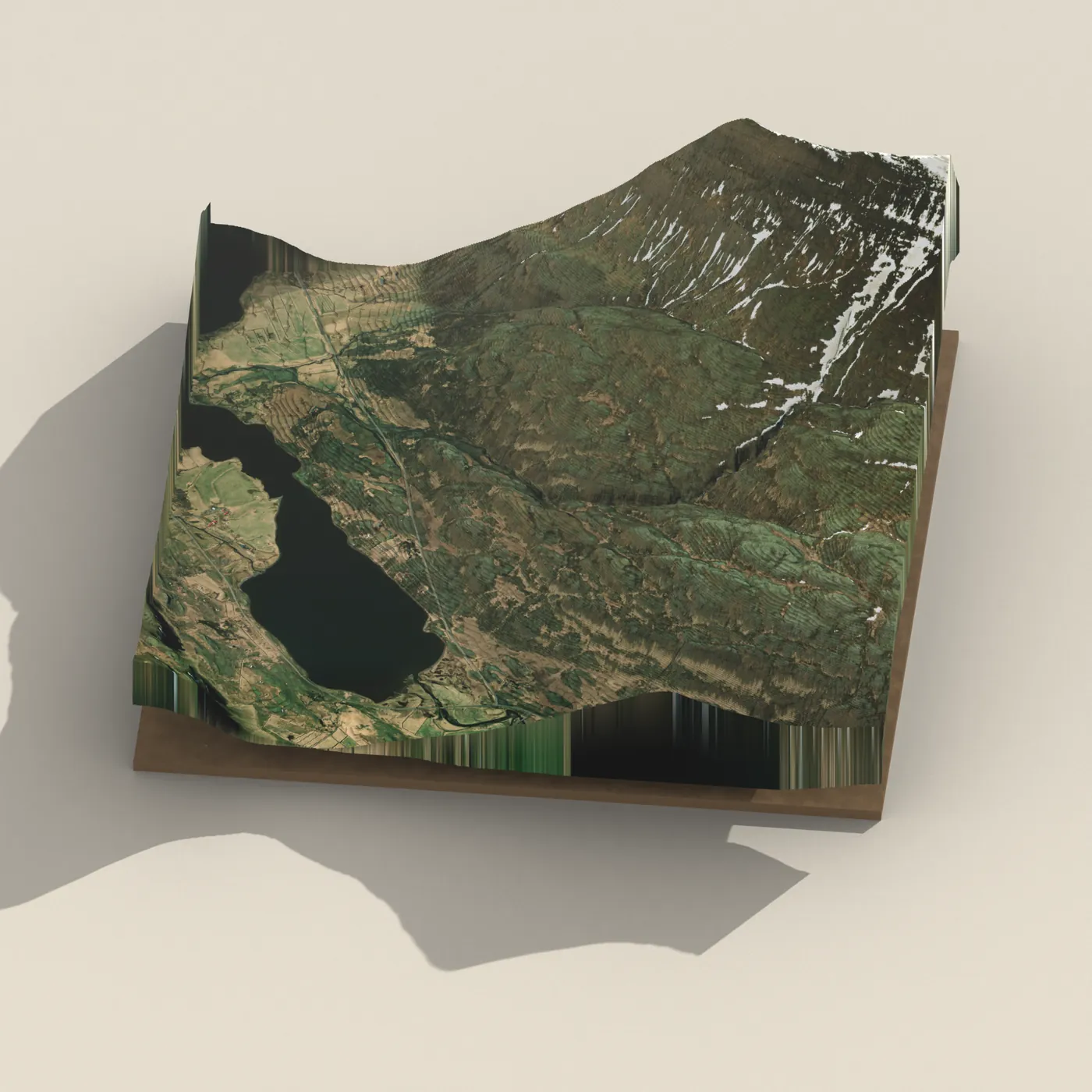 Olnbogafoss 3D terrain render