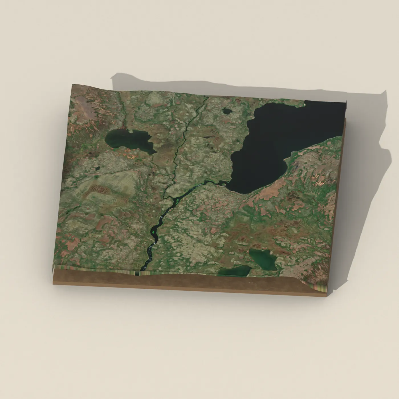 Ósfossar 3D terrain render