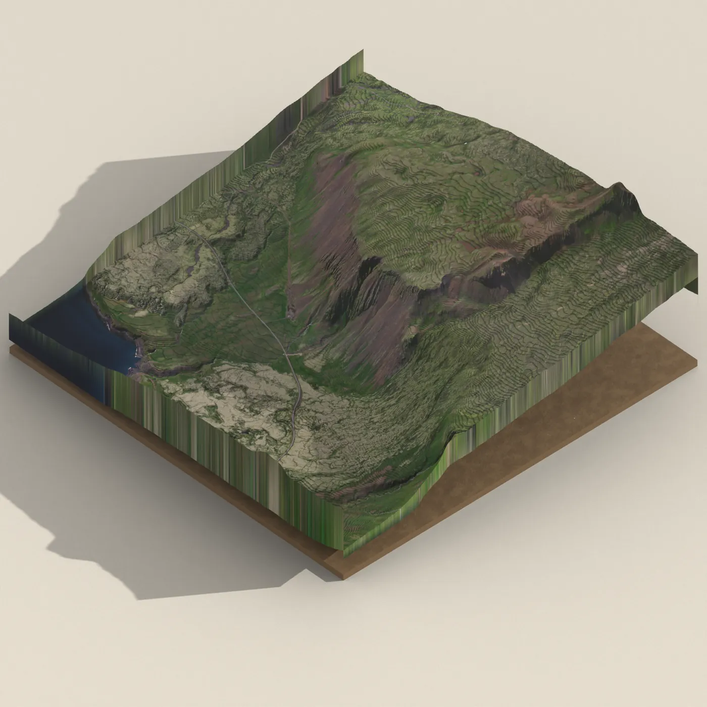 Rauðfeldsgjá 3D terrain render