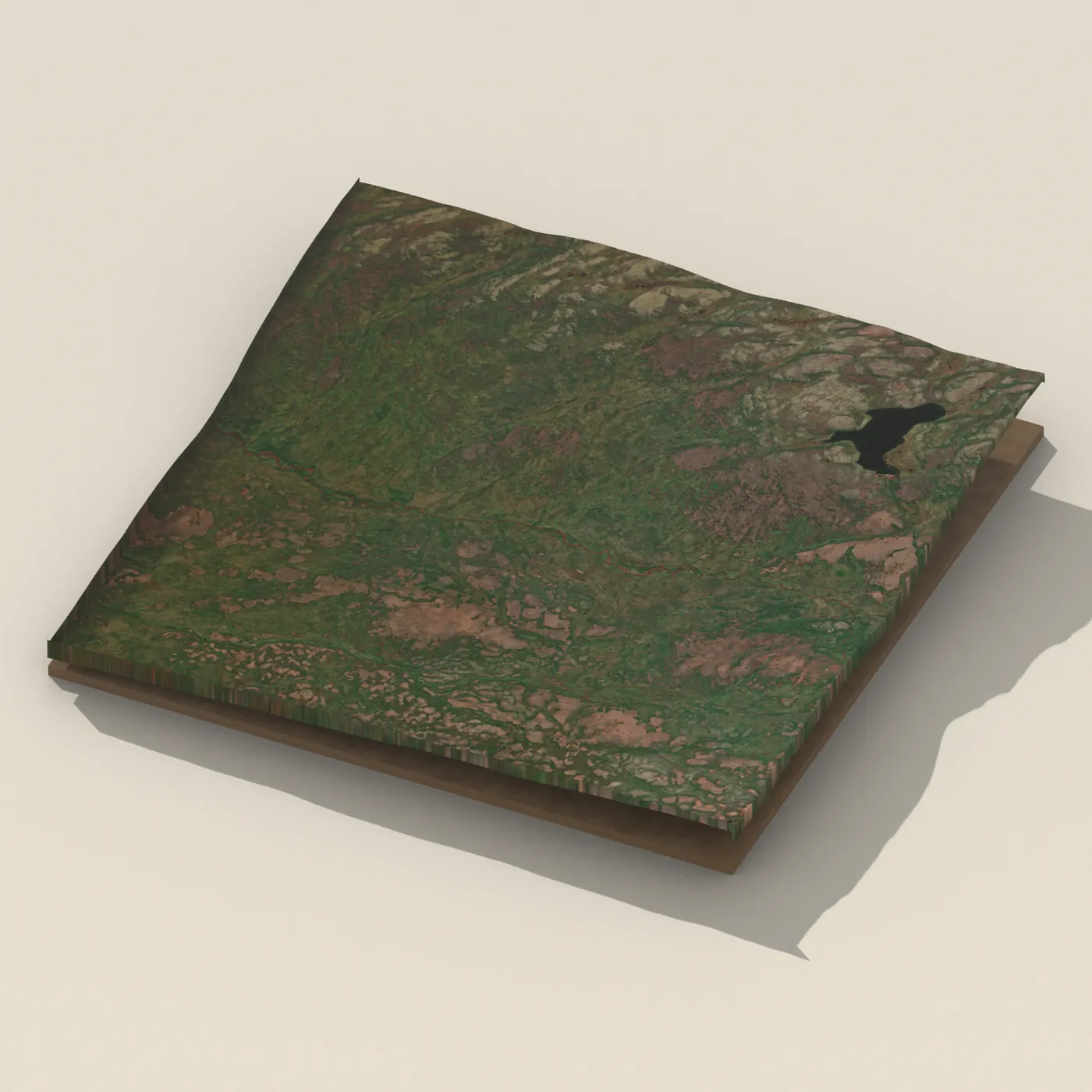 Rauðfossar 3D terrain render