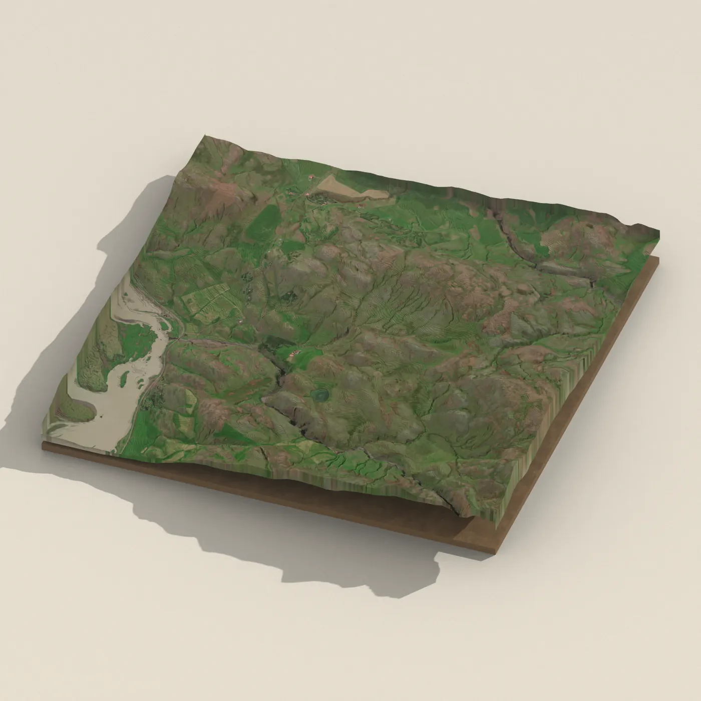 Rauðifoss 3D terrain render