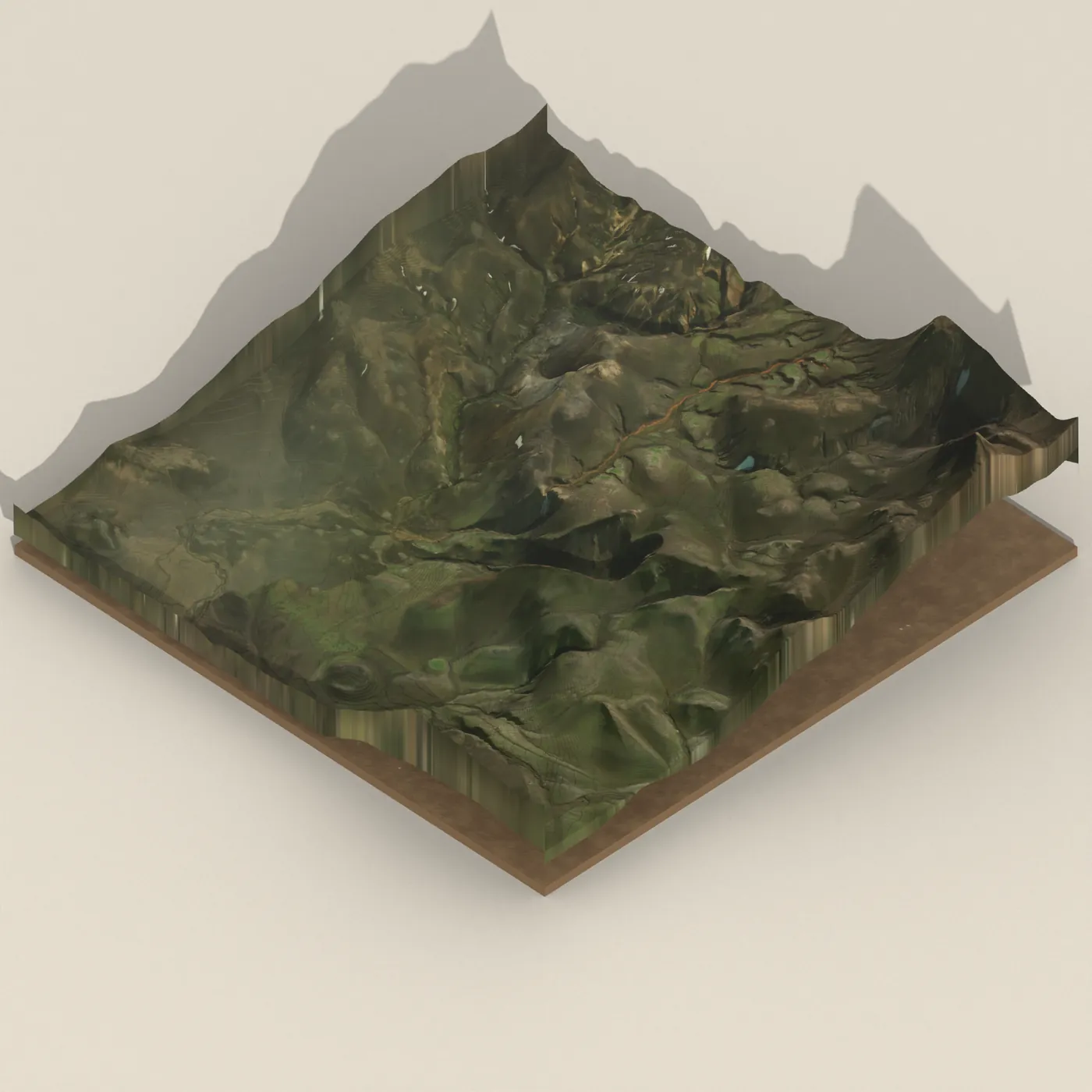 Rauðufossar 3D terrain render