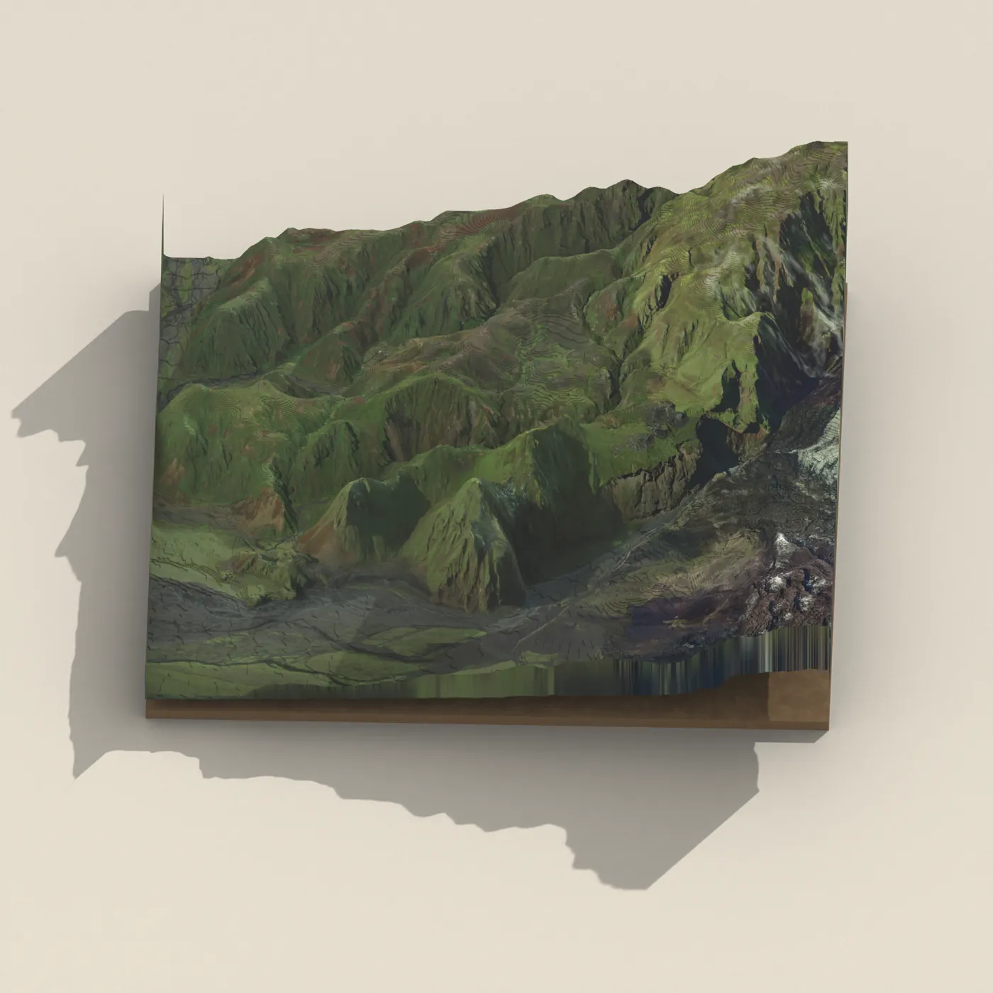 Remundargilsfossi 3D terrain render