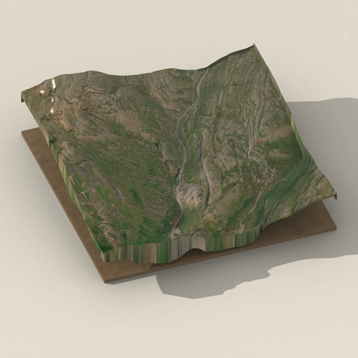Rettárfoss 3D terrain render
