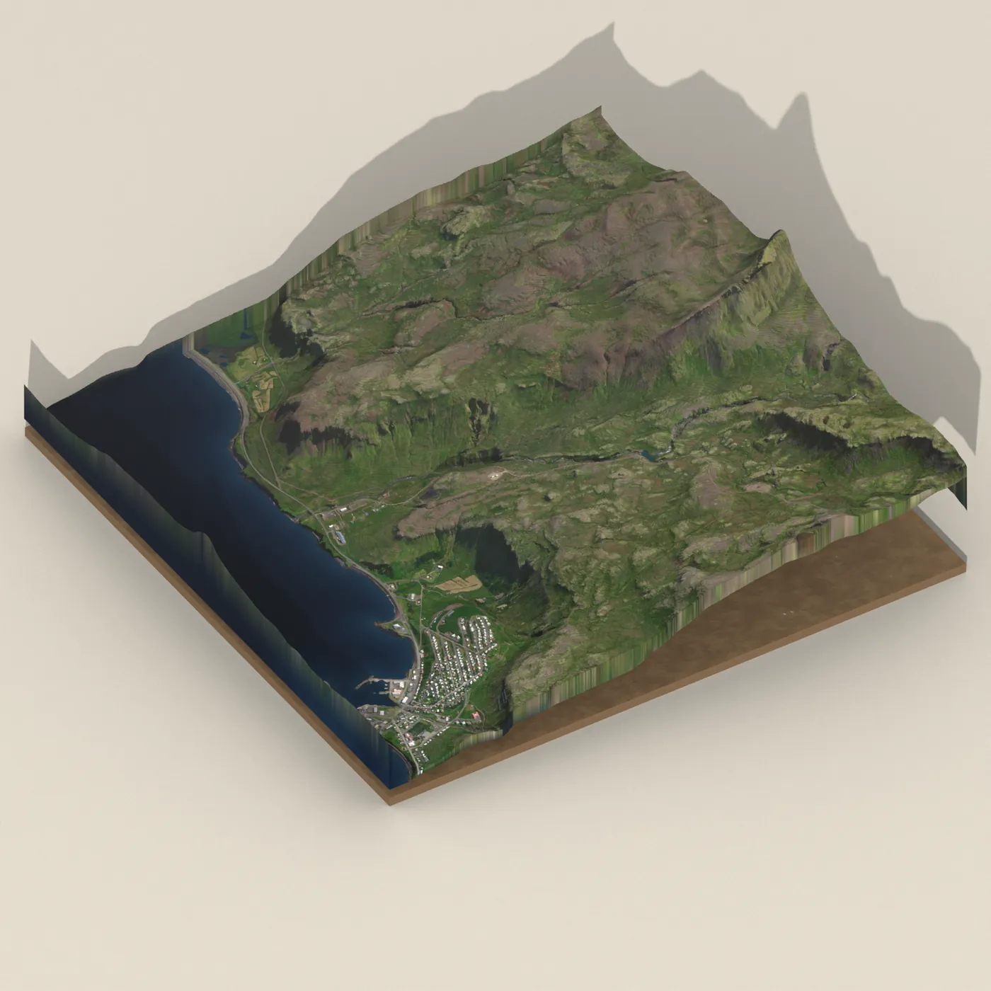 Rjúkandi 3D terrain render