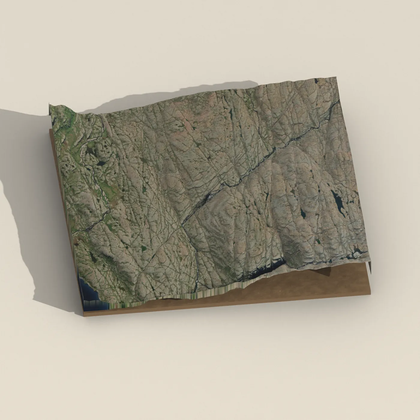 Rjúkandisfoss 3D terrain render