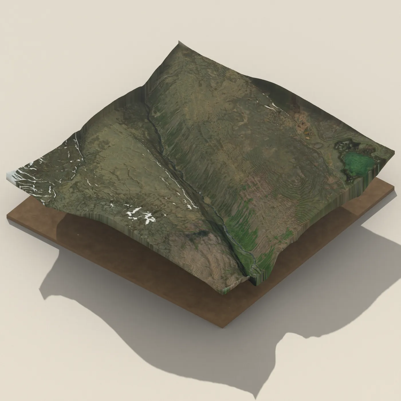 Runufoss 3D terrain render