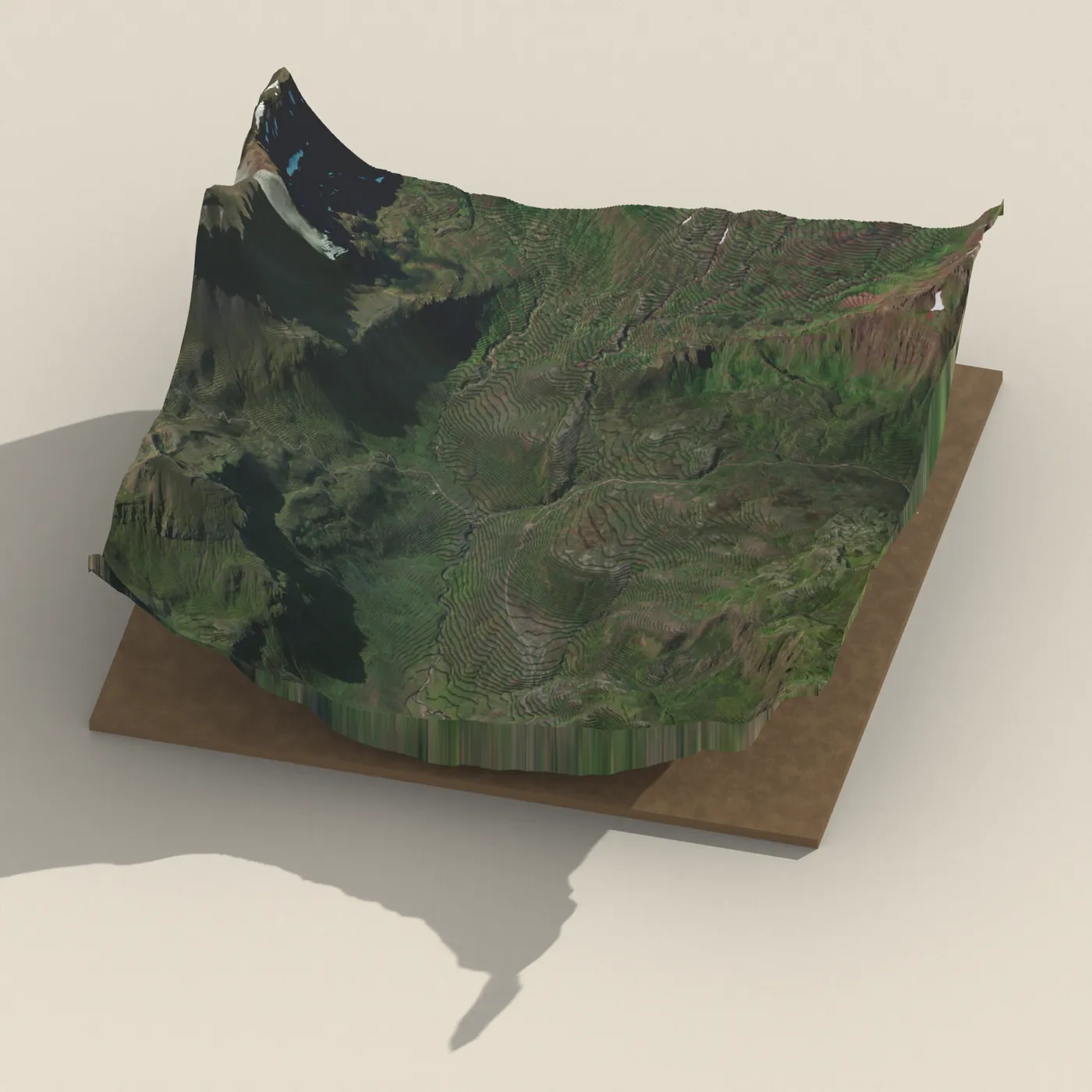 Selfoss 3D terrain render