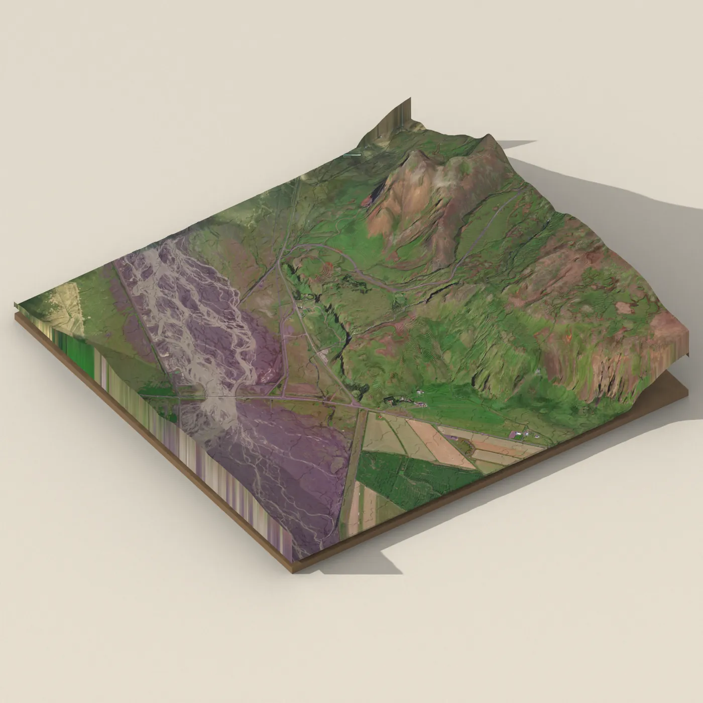 Seljalandsfoss 3D terrain render