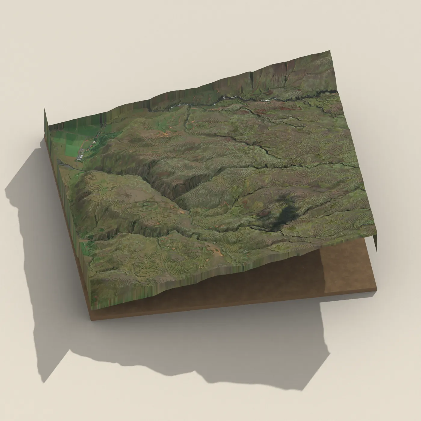 Selvaðsfoss 3D terrain render
