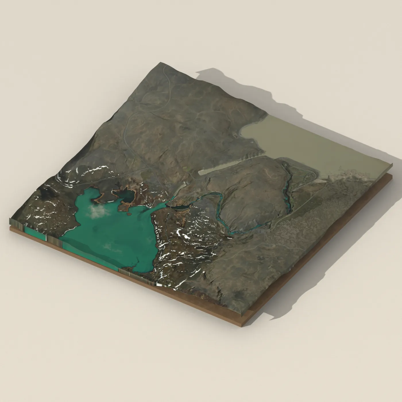 Sigöldufoss 3D terrain render