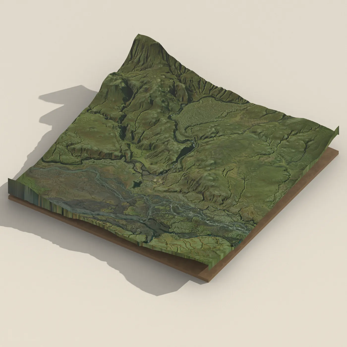 Silfurfoss 3D terrain render