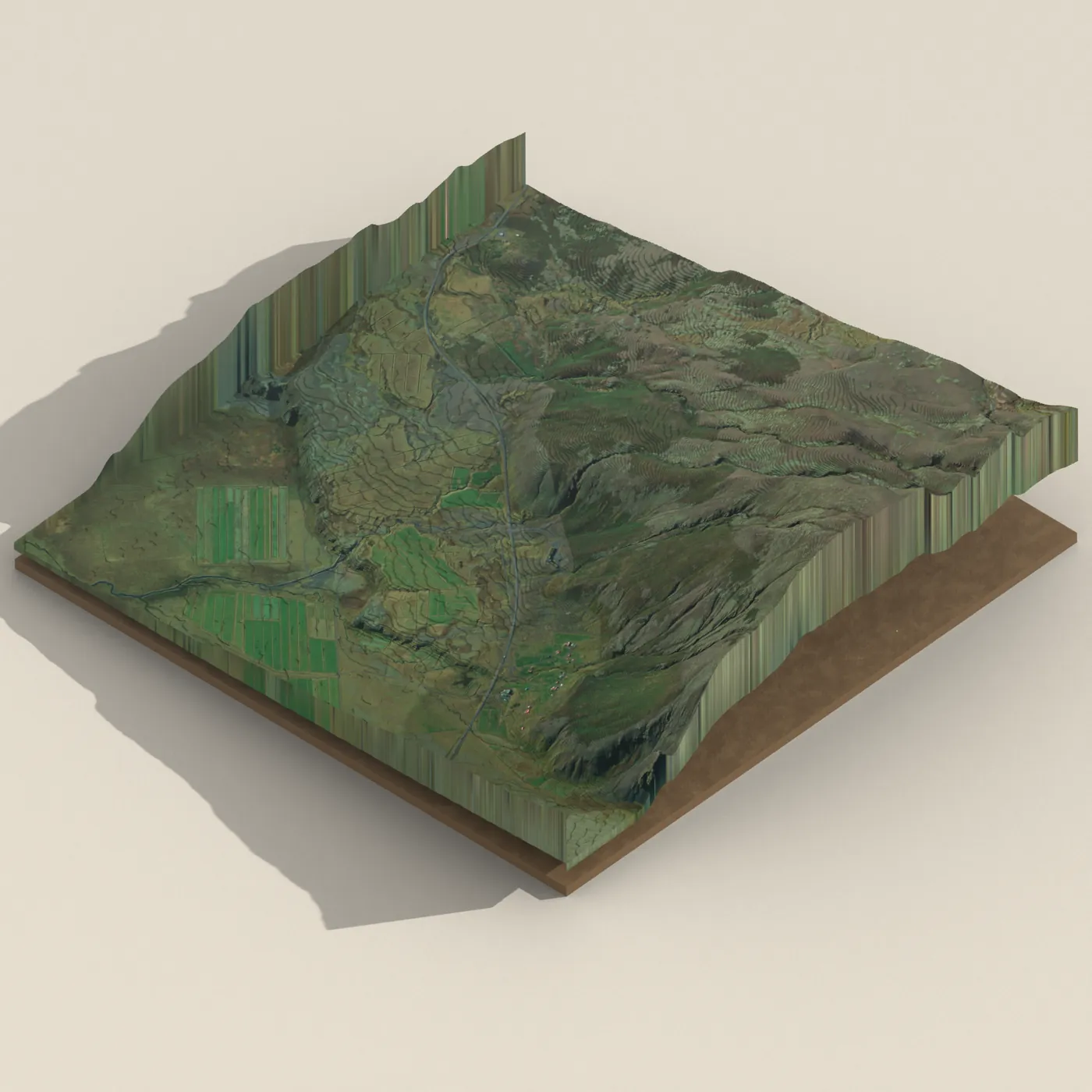 Sionyfoss 3D terrain render