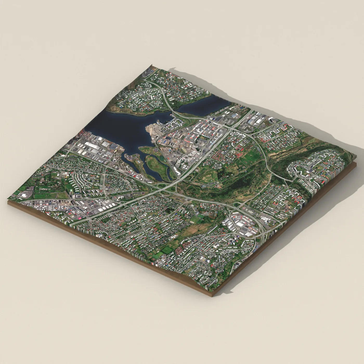Sjávarfoss 3D terrain render