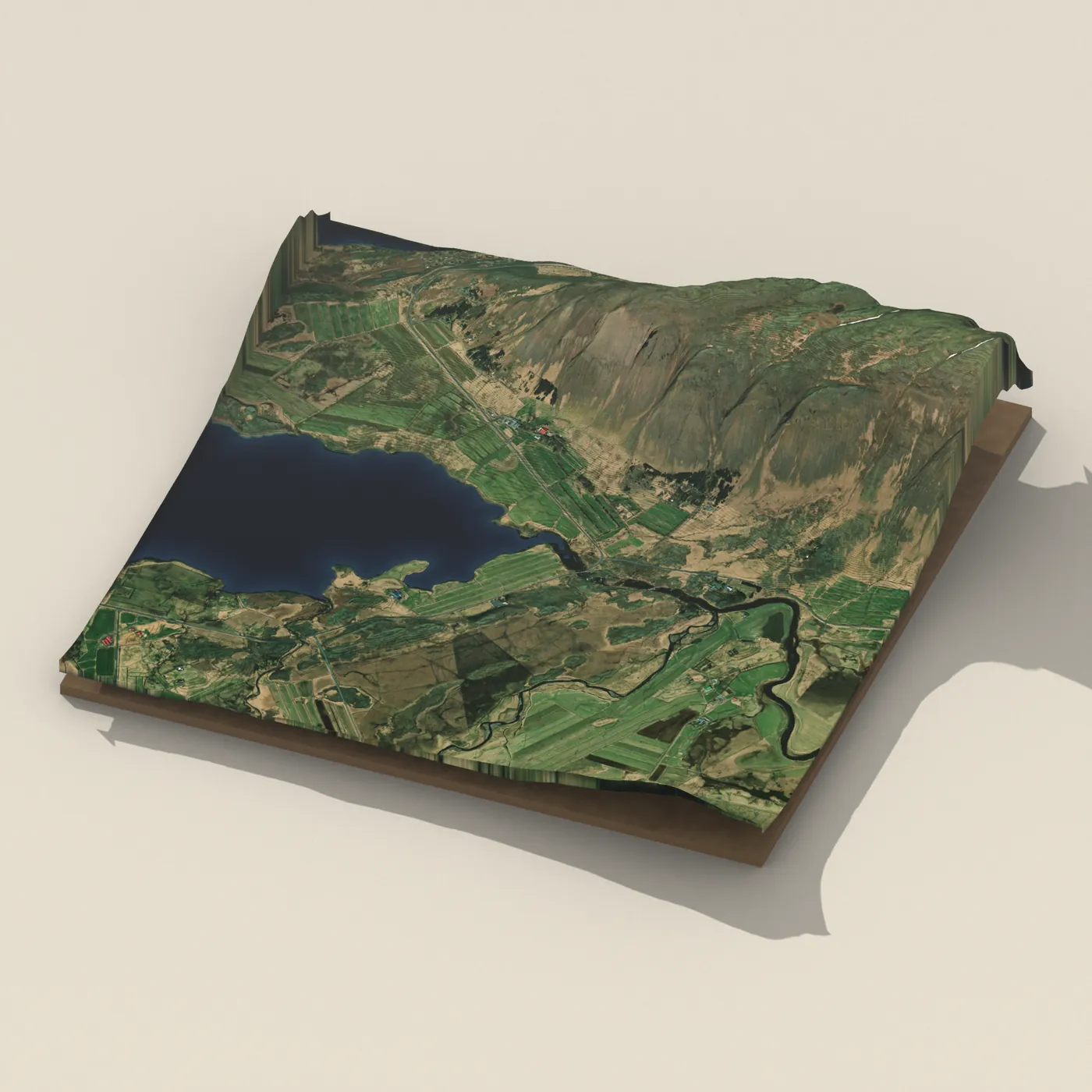Sjávarfoss 3D terrain render