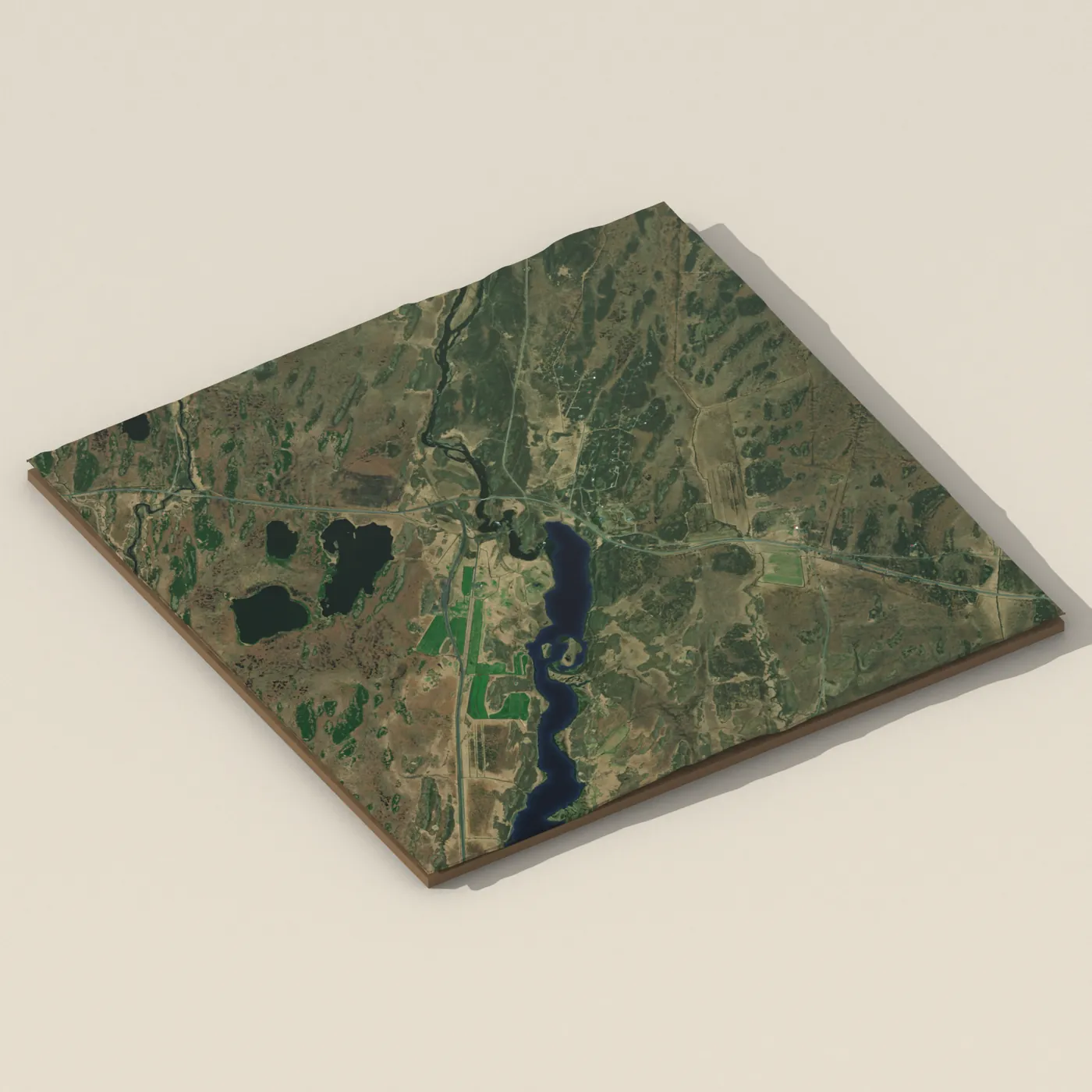 Sjávarfoss 3D terrain render