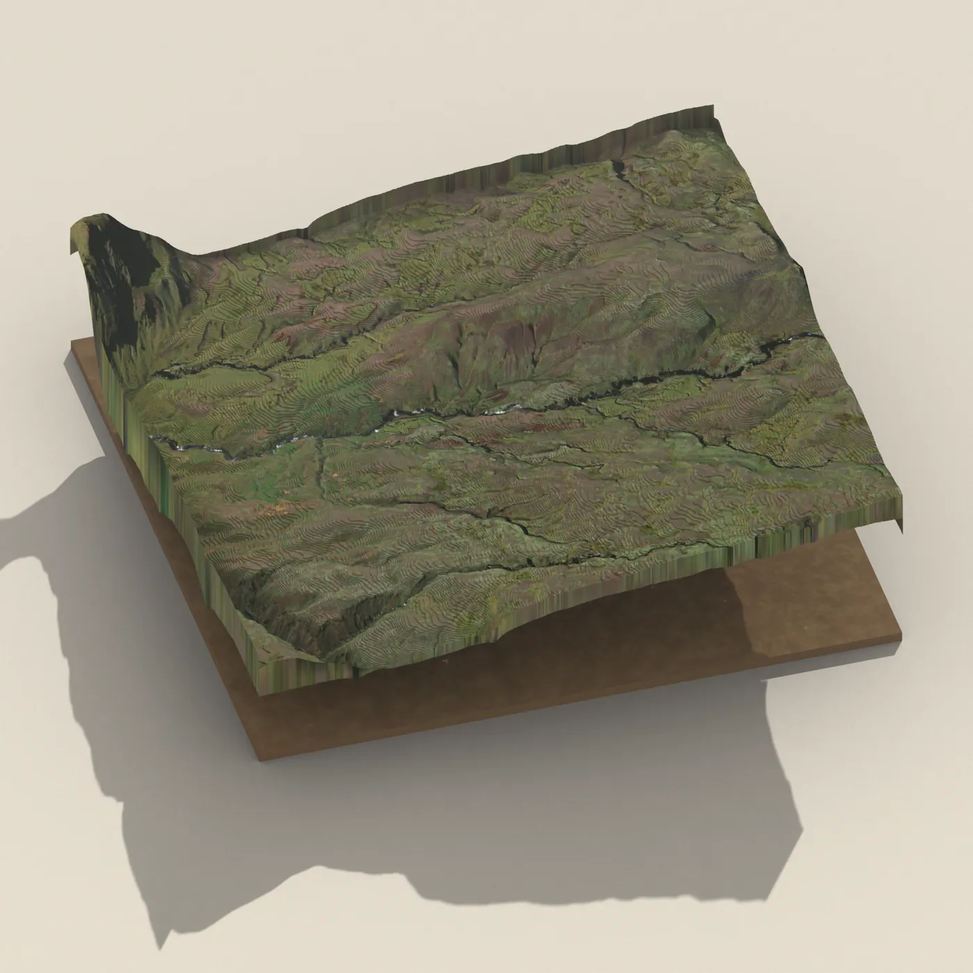 Skálabrekkufoss 3D terrain render