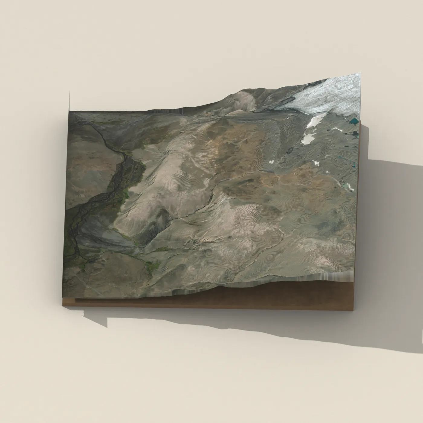 Skuggafoss 3D terrain render
