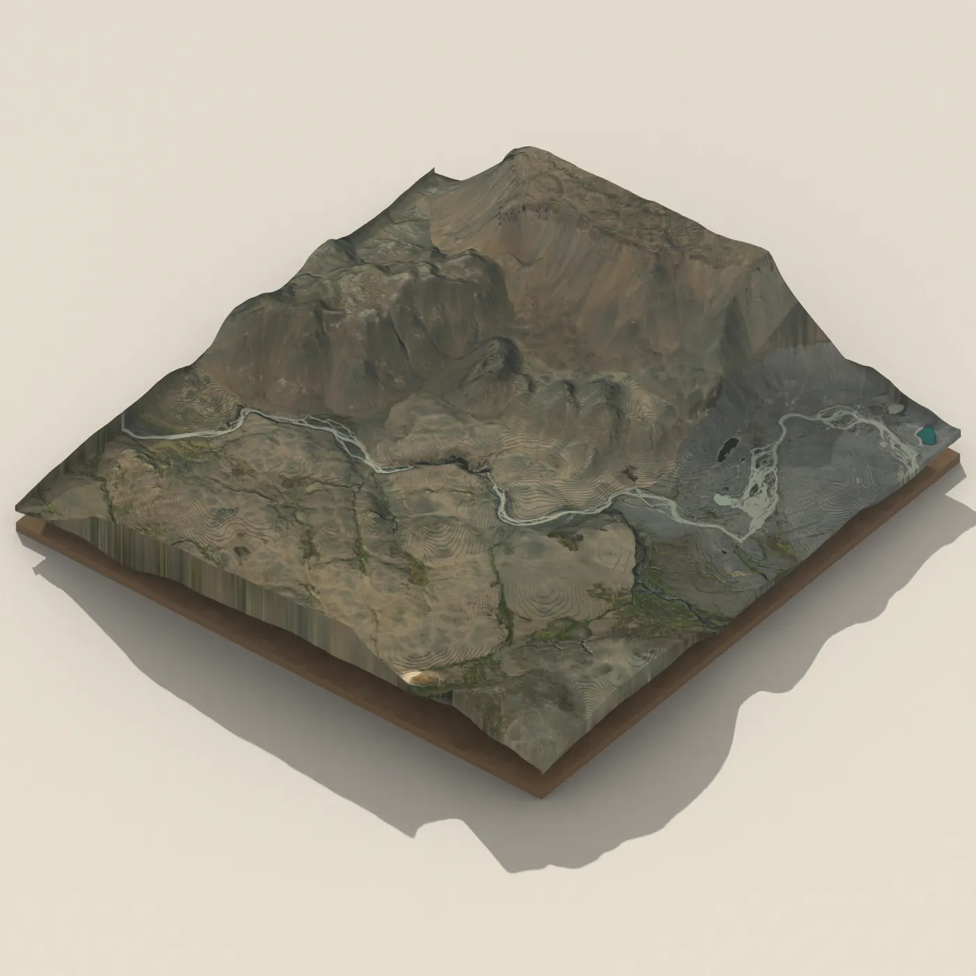 Skuggafoss 3D terrain render