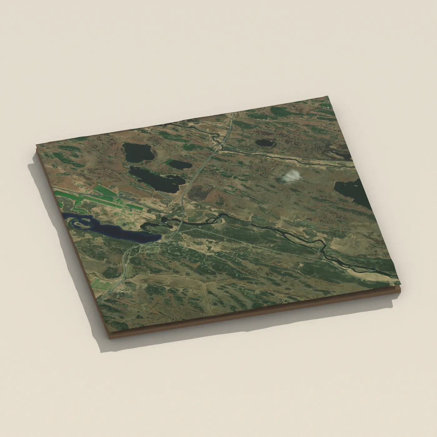 Skuggafoss 3D terrain render