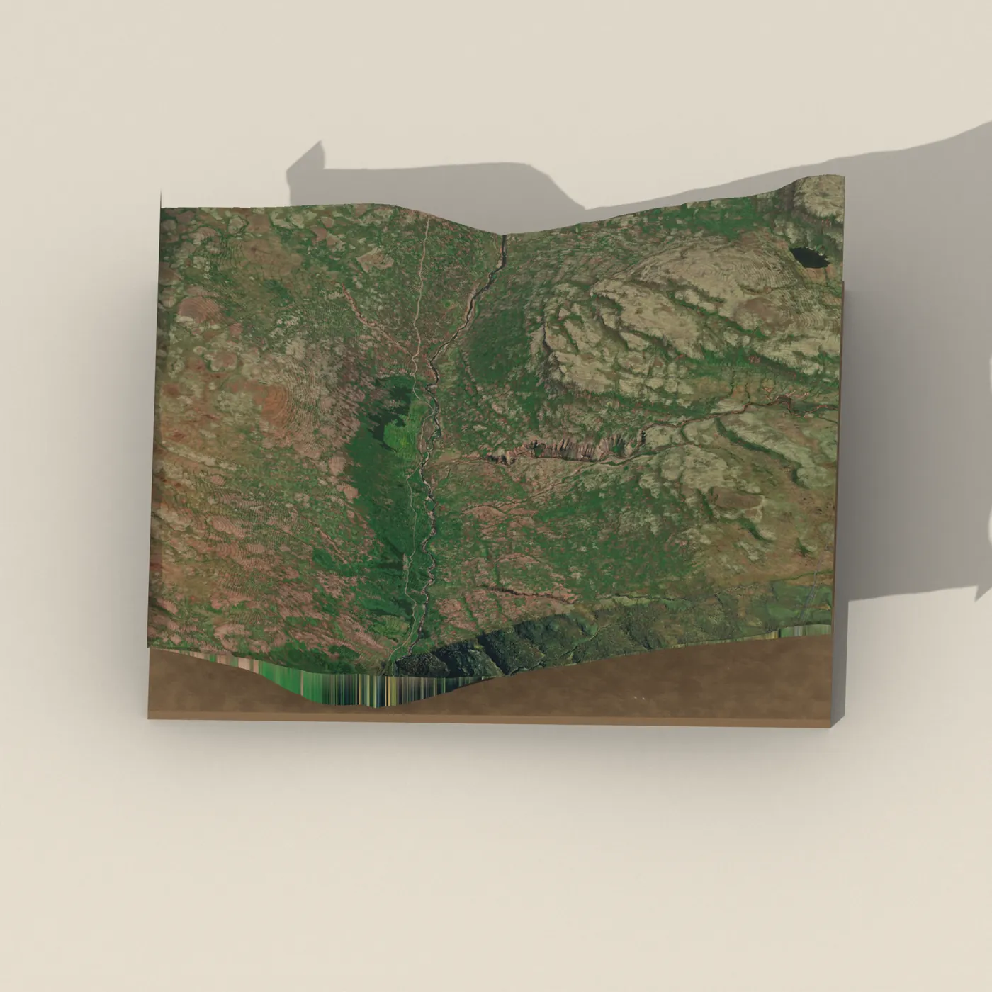 Skuggafoss 3D terrain render