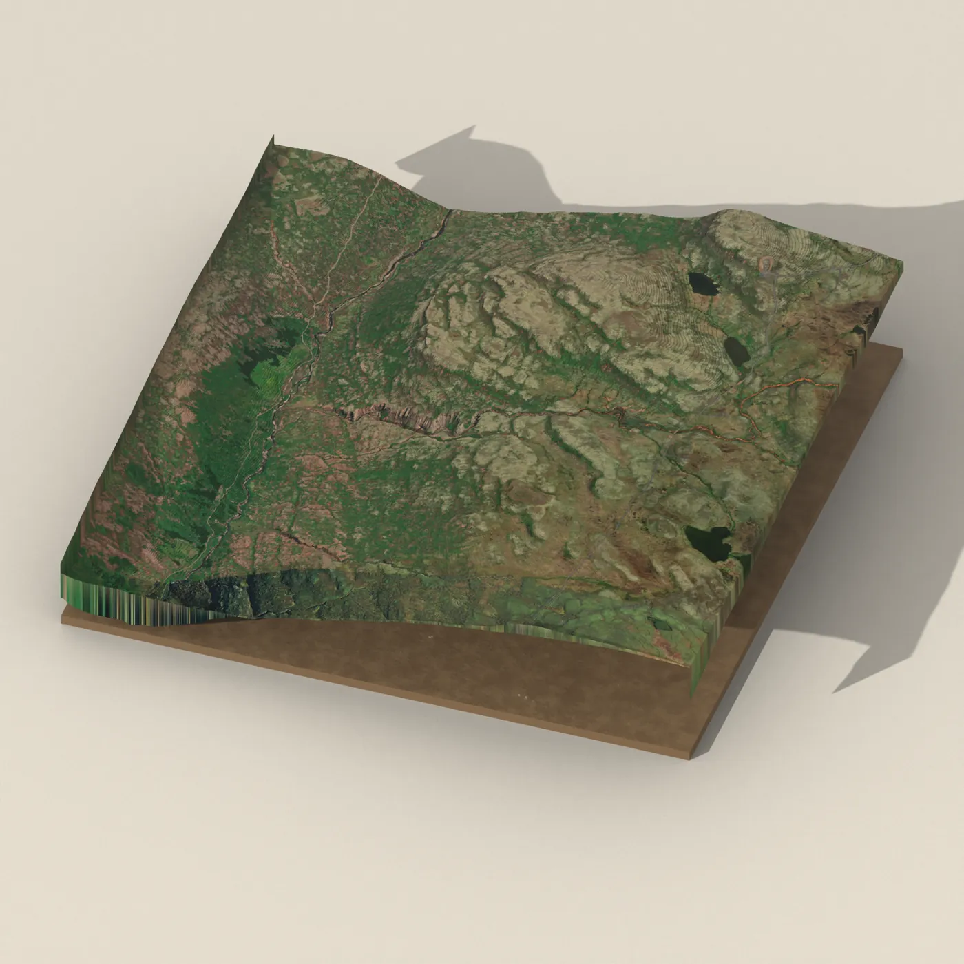 Skúlafoss 3D terrain render