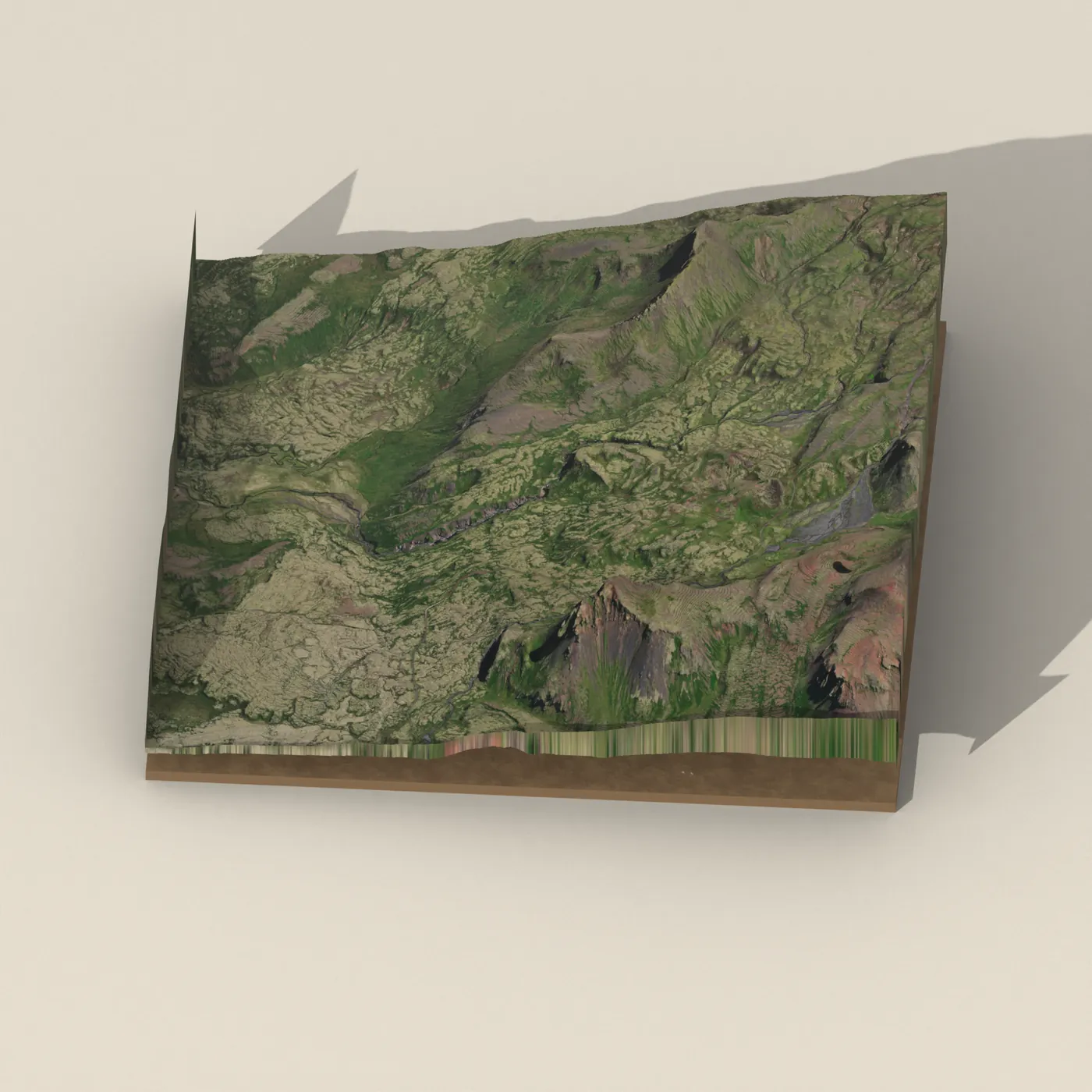 Snekkjufoss 3D terrain render