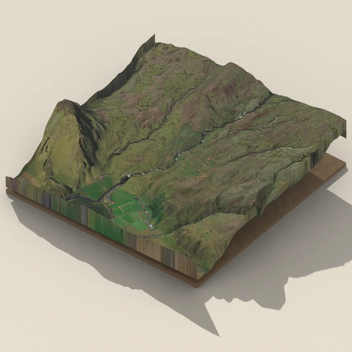 Steinbogafoss 3D terrain render