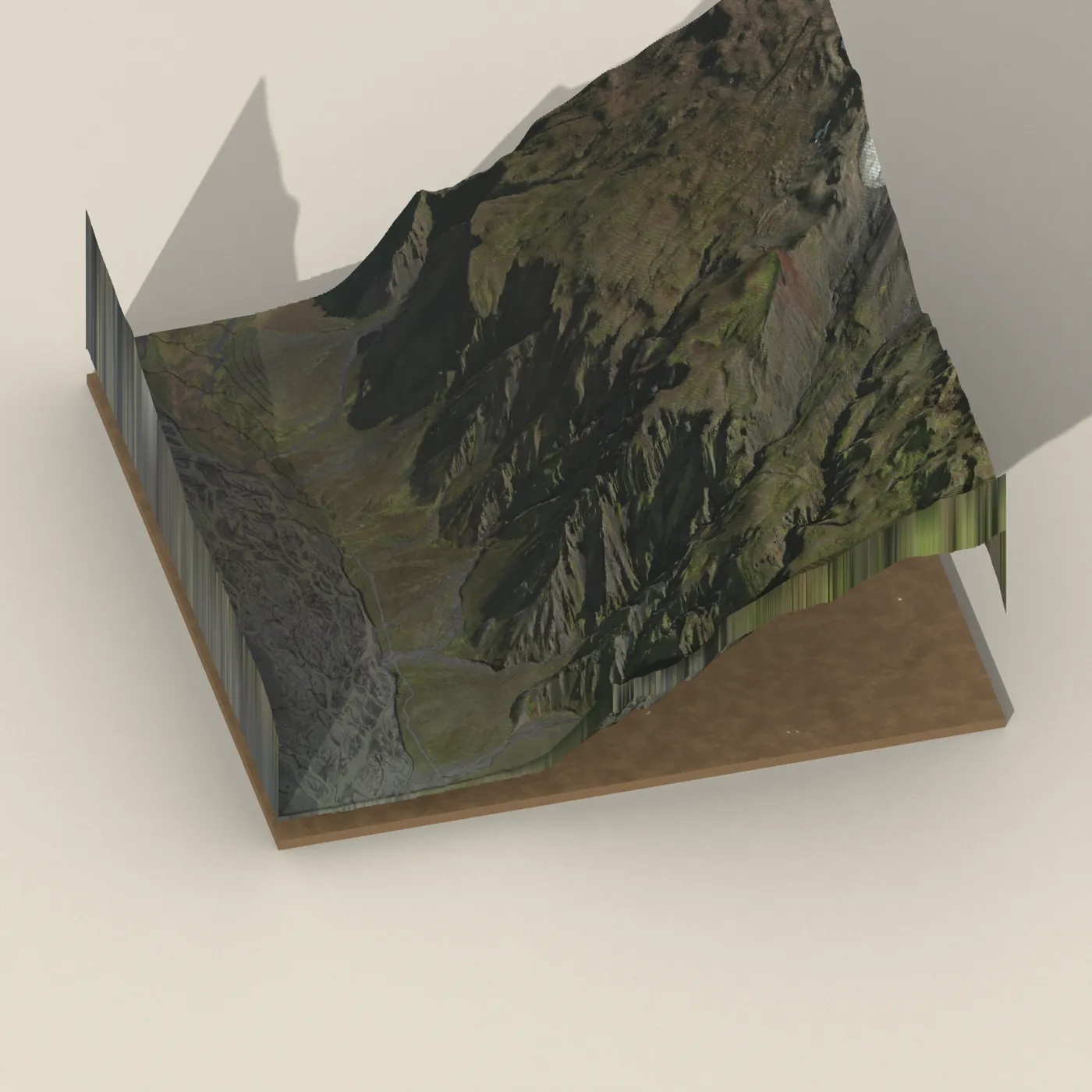 Stigafoss 3D terrain render