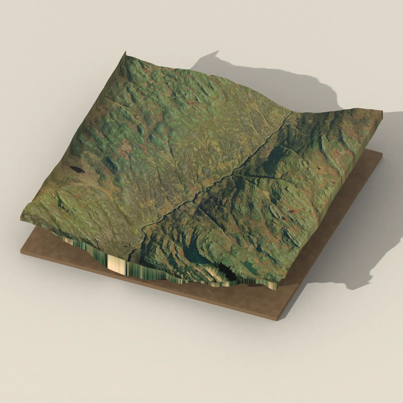 Stóramelsfoss 3D terrain render