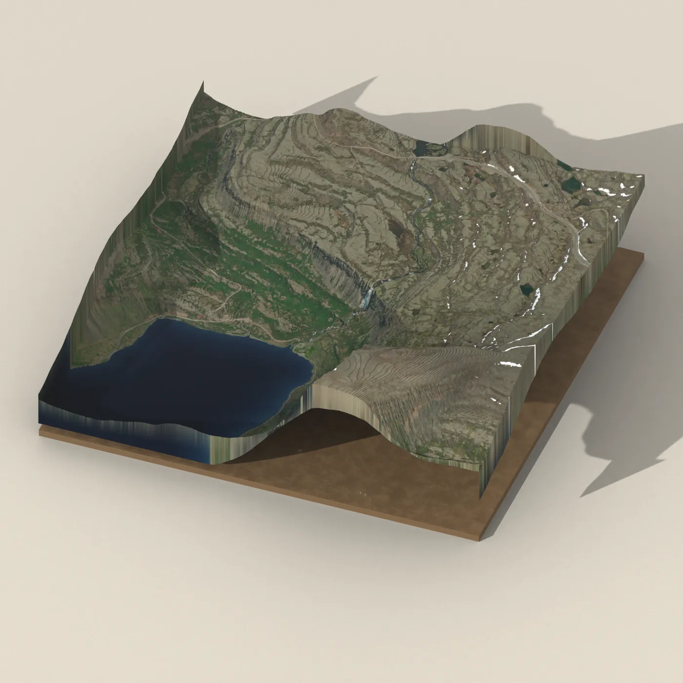Strompgljúfrafoss 3D terrain render