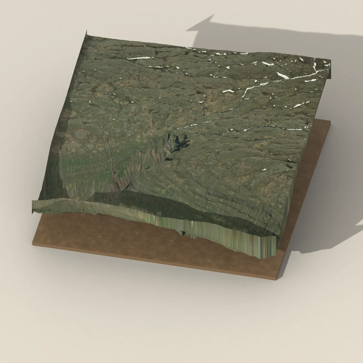 Strútsfoss 3D terrain render