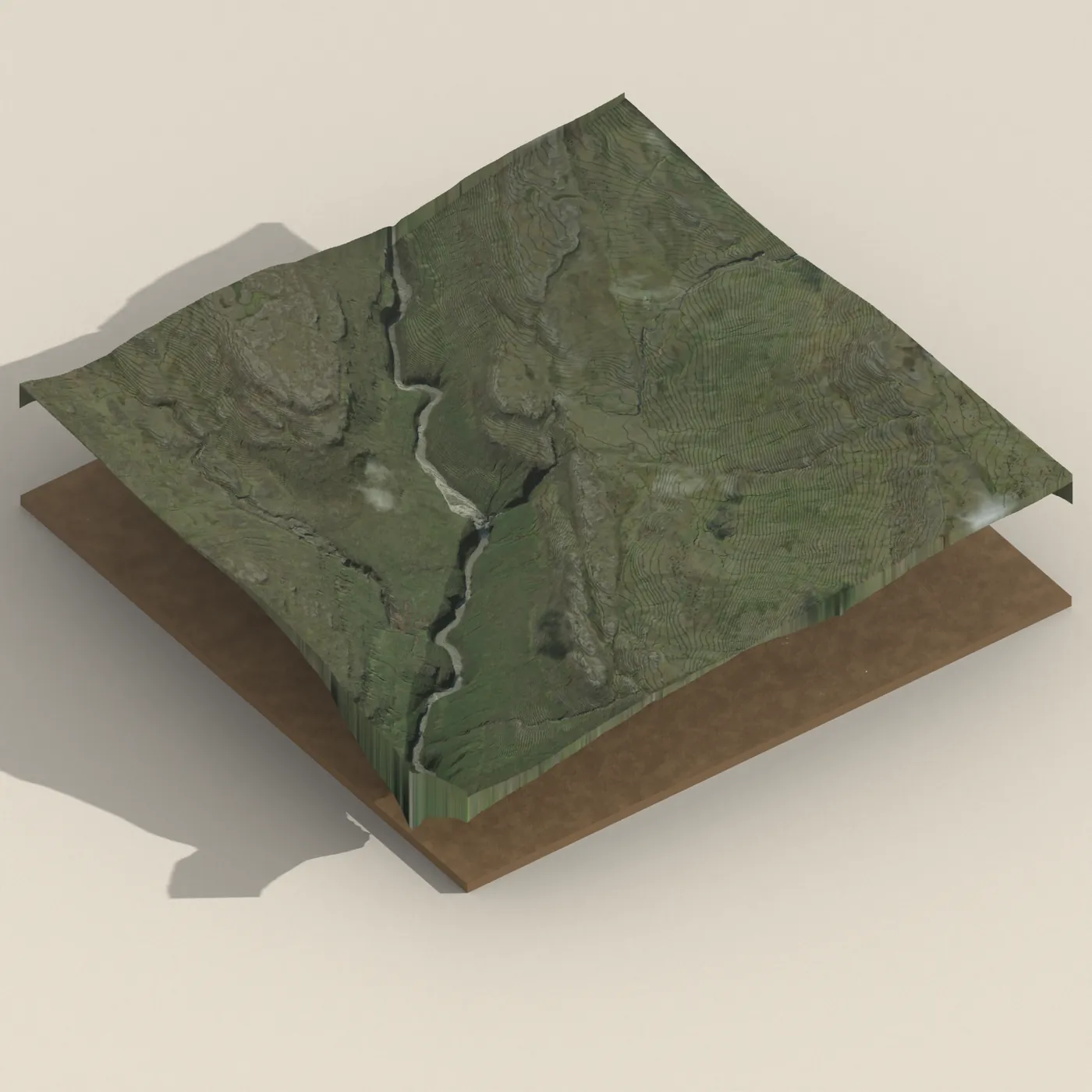 Stuðlafoss 3D terrain render
