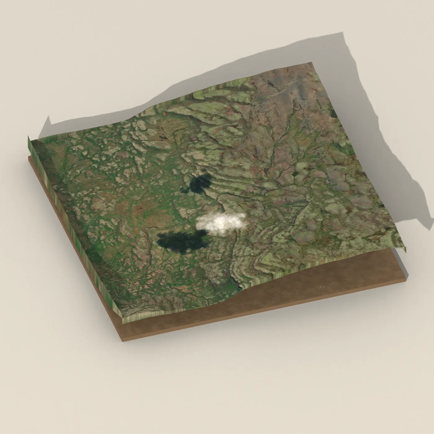 Suðurárfoss 3D terrain render