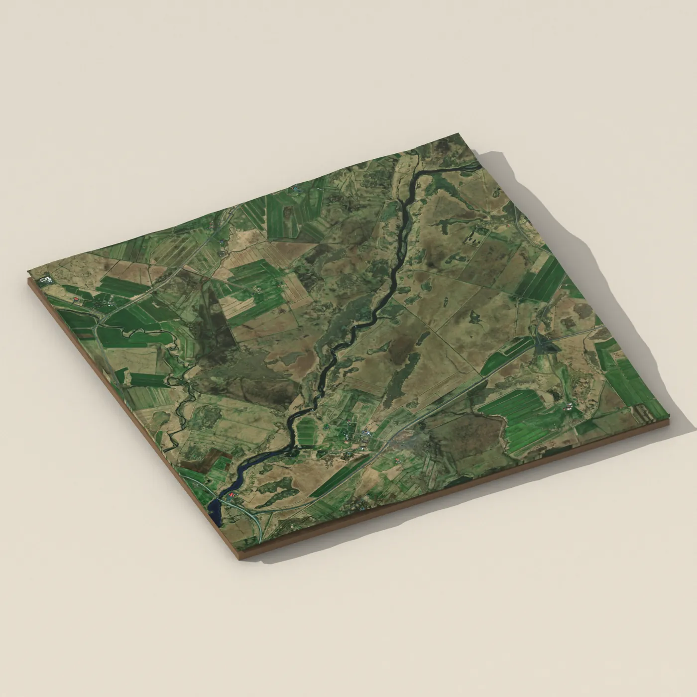 Sunnefjufoss 3D terrain render