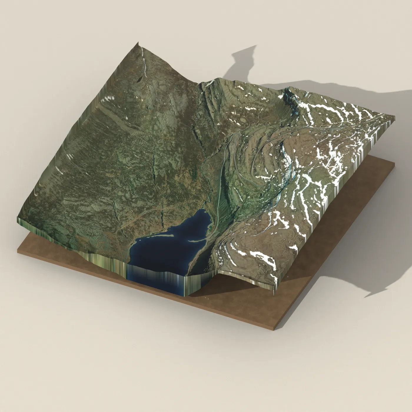 Svuntufoss 3D terrain render