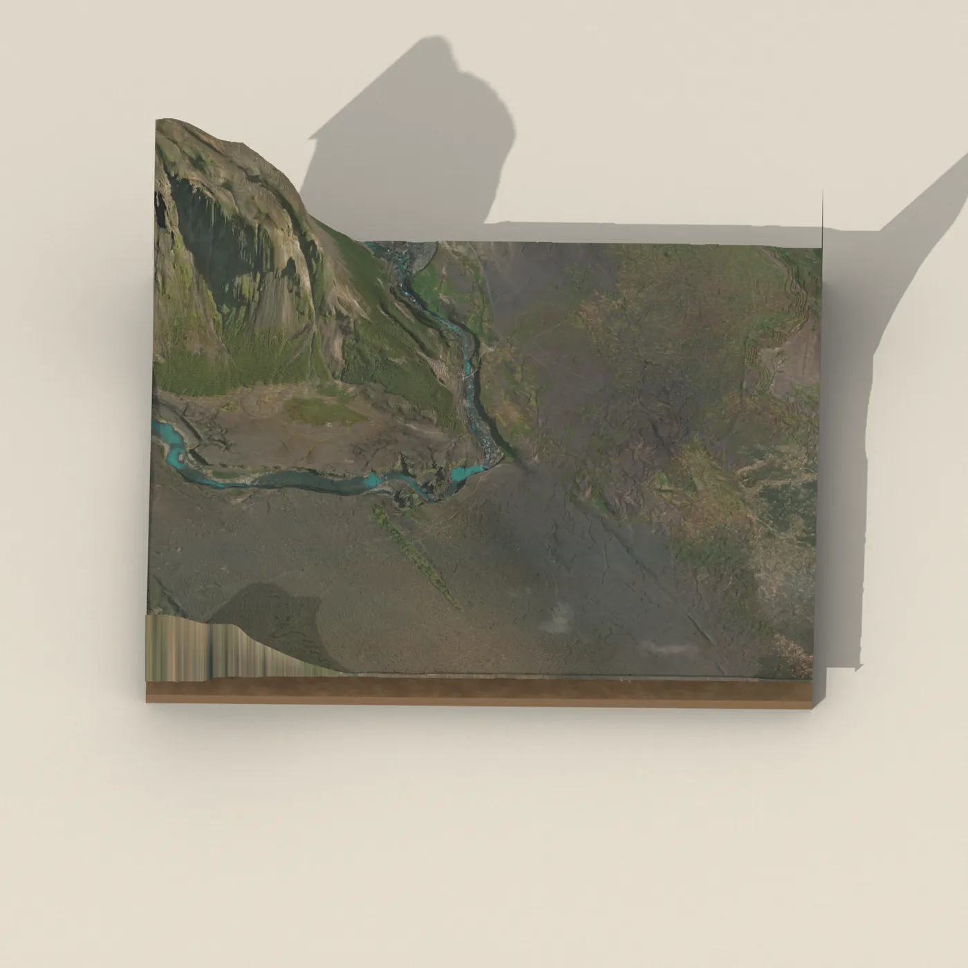 Þjófafoss 3D terrain render