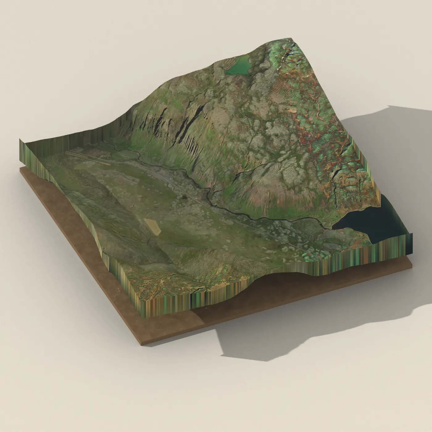 Þórufoss 3D terrain render