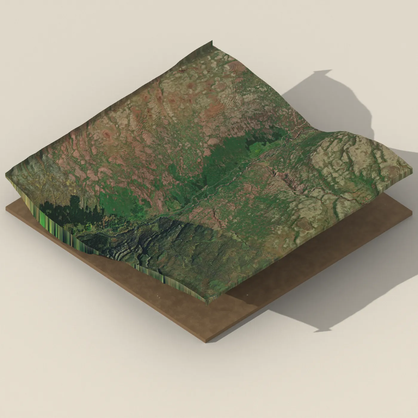 Þrífossar 3D terrain render
